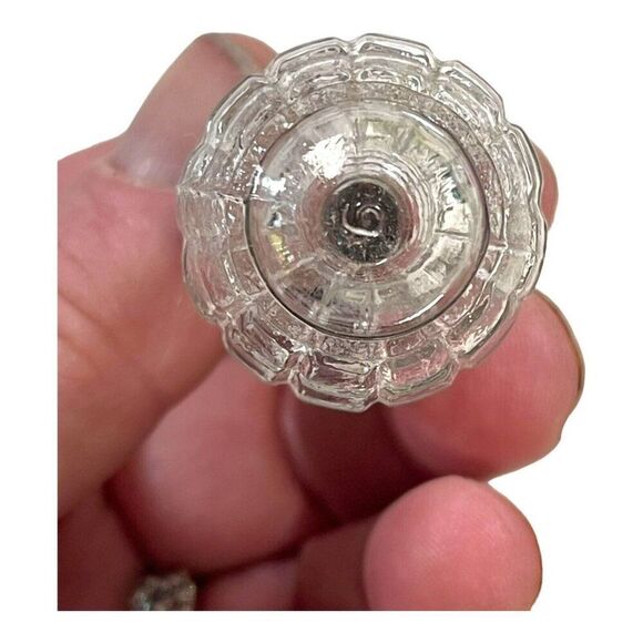 Lot of 4 Mini Bullet Top And Grenade Like Salt  Pepper Shakers Cut Pressed Glass - Picture 4 of 5